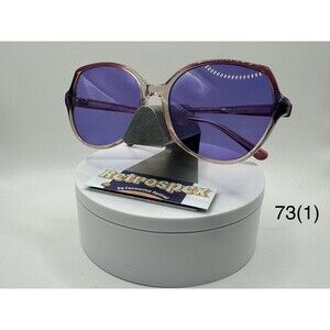Vintage Oversize Sunglasses NOS Grape Lens Mod. 804 Berry Frame Retro Glasses